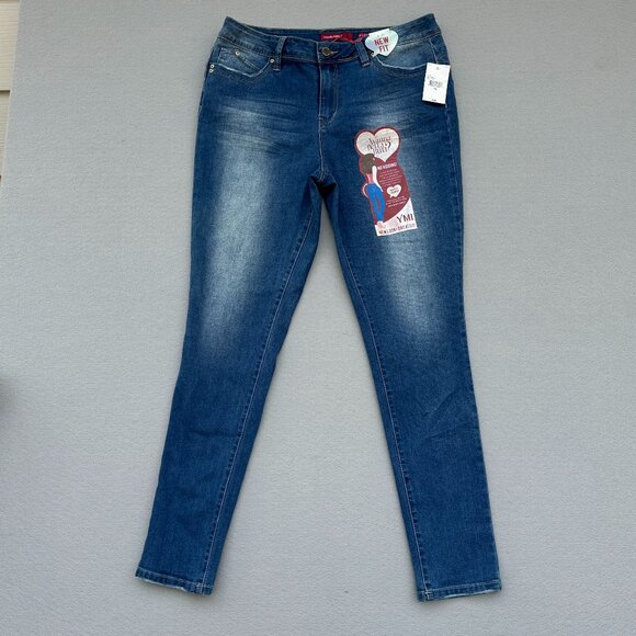 YMI WANNA A BETTER BUTT MID RISE SIZE 15 SKINNY JEANS - Picture 1 of 7